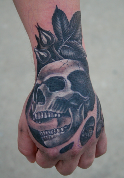 Tattoos - Skull and roses - 51124